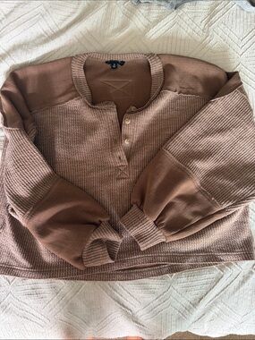 Blu pepper brown oversized sweatshirt
